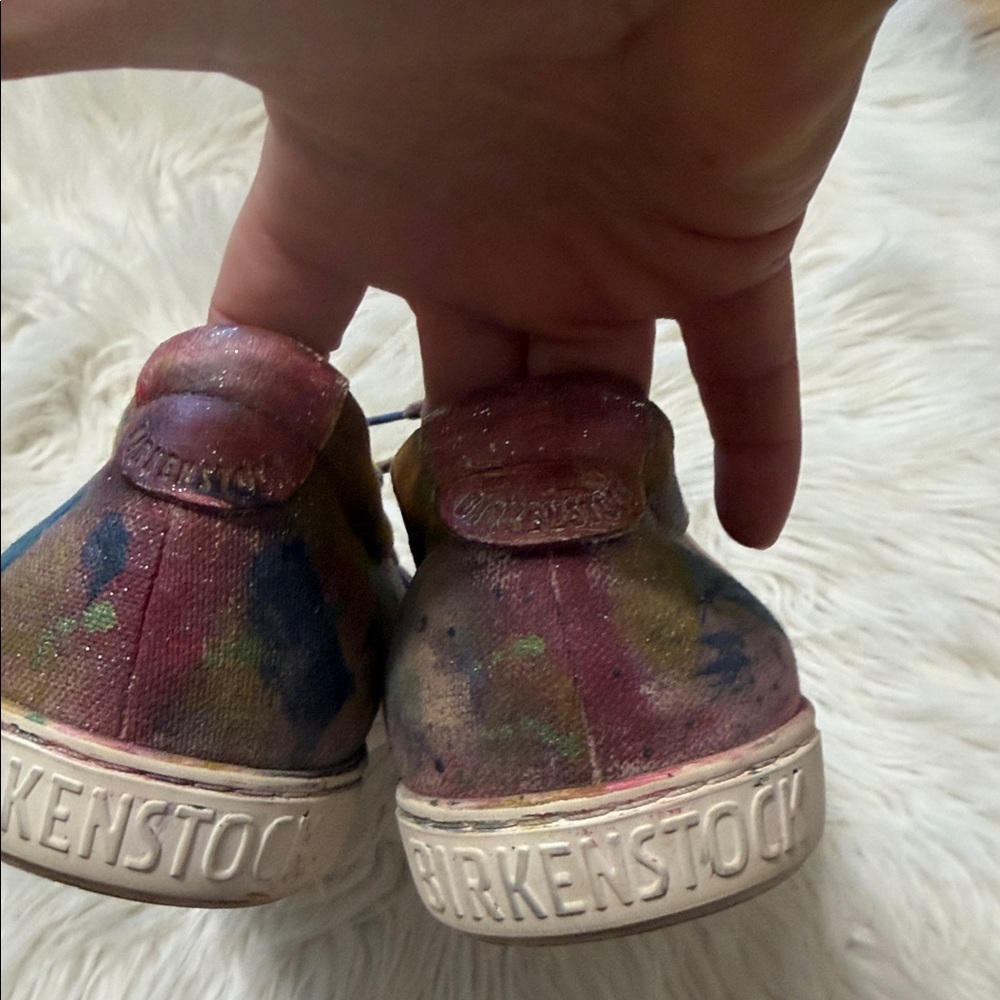 Birkenstock Multicolor Paint-Splatter Canvas Sneakers - Picture 6 of 7